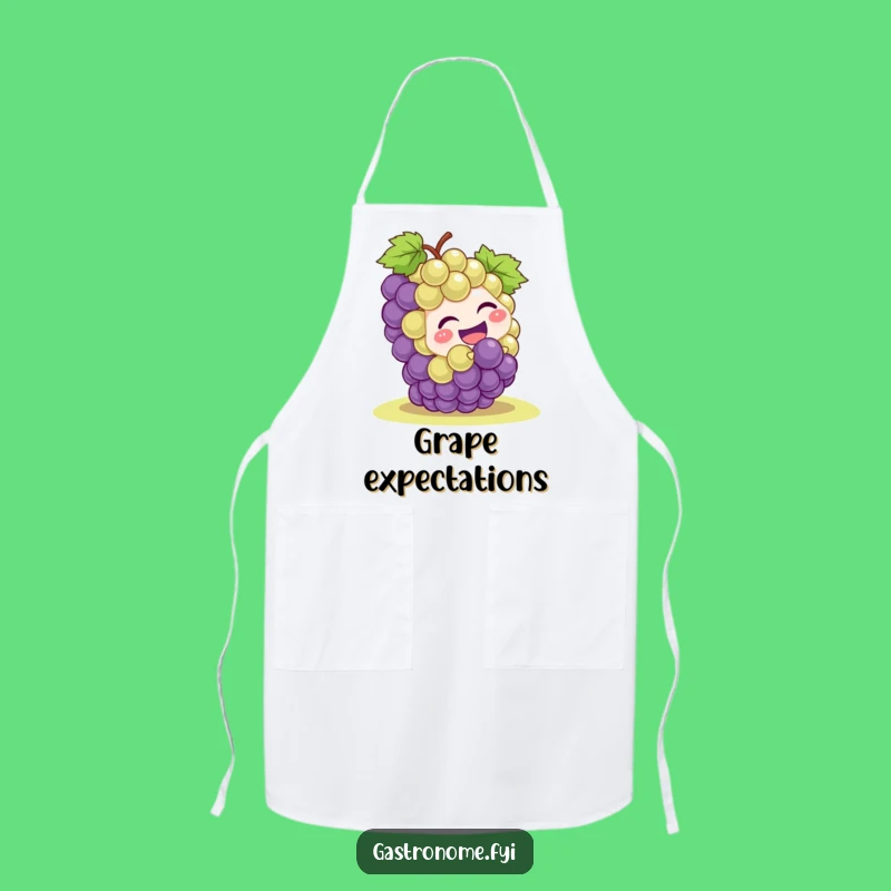 Funny Grape Rolling Apron - Humorous Kitchen Character for Cooking Fun