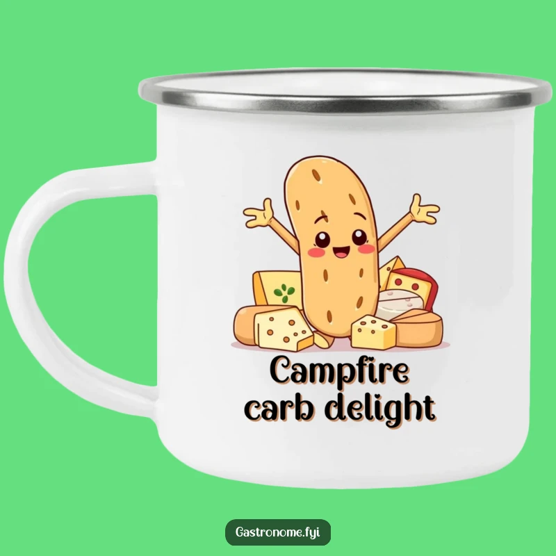 Funny Baguette Camping Mug: Gourmet Sips Outdoors, Perfect Funny Gift