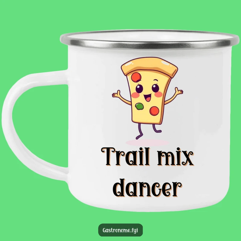 Funny Pizza Camp Mug: Enjoy Your Adventure with a Dancing Slice