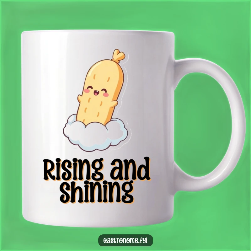 Funny Baguette Cloud Mug: Floating Bread Bliss, Perfect Funny Gift for Bakers