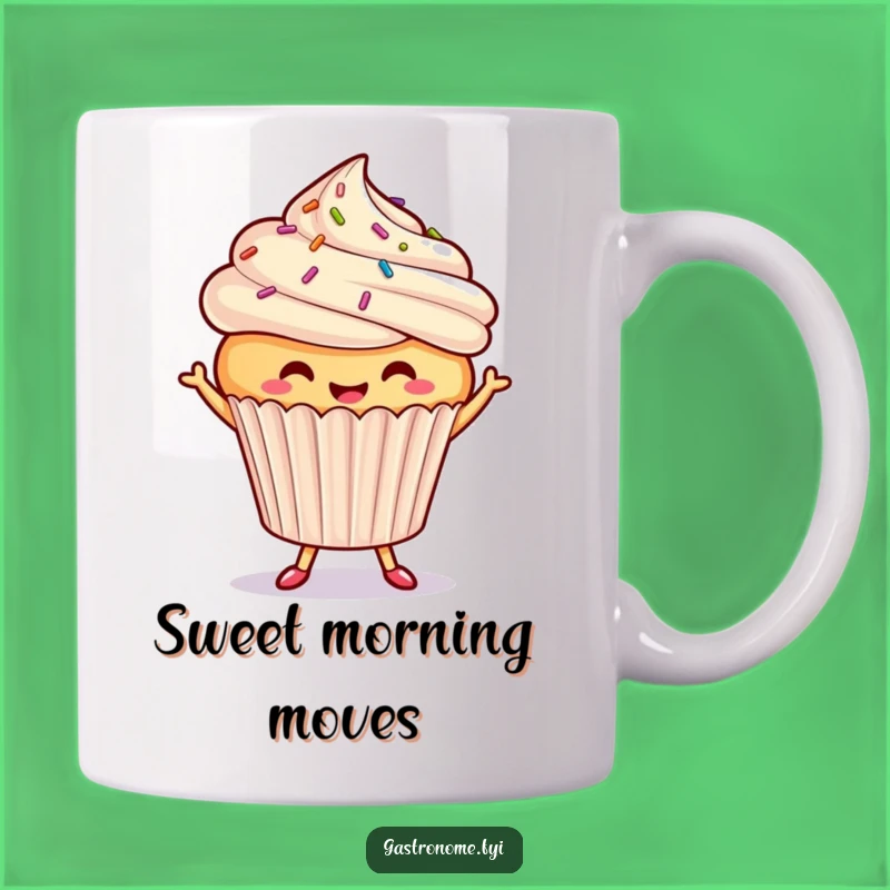 Funny Dancing Cupcake Mug - Sweet & Hilarious Treat Gift