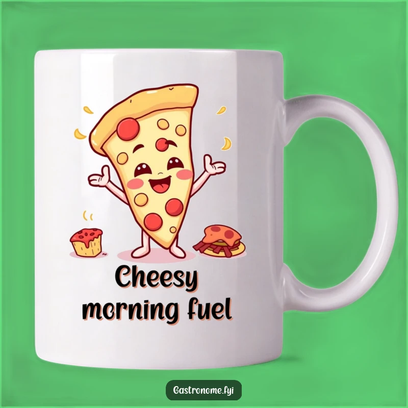 Funny Pizza Feast Mug - Cheesy Character, Giant Food, Perfect Hungry Funny Gift!