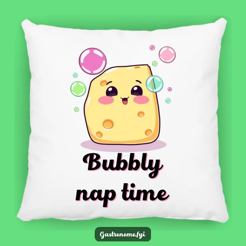 Funny Cheese Bubble Pillow: Cuddle Up with Cheesy Merriment
