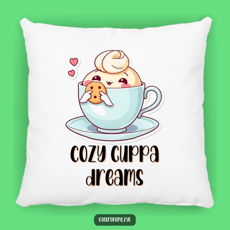 Comfy Funny Thoughtful Teacup Biscuit Pillow - Cozy Accent Piece