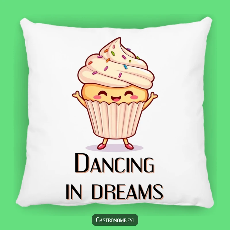 Funny Dancing Cupcake Pillow - Sweet Dreams & Laughs