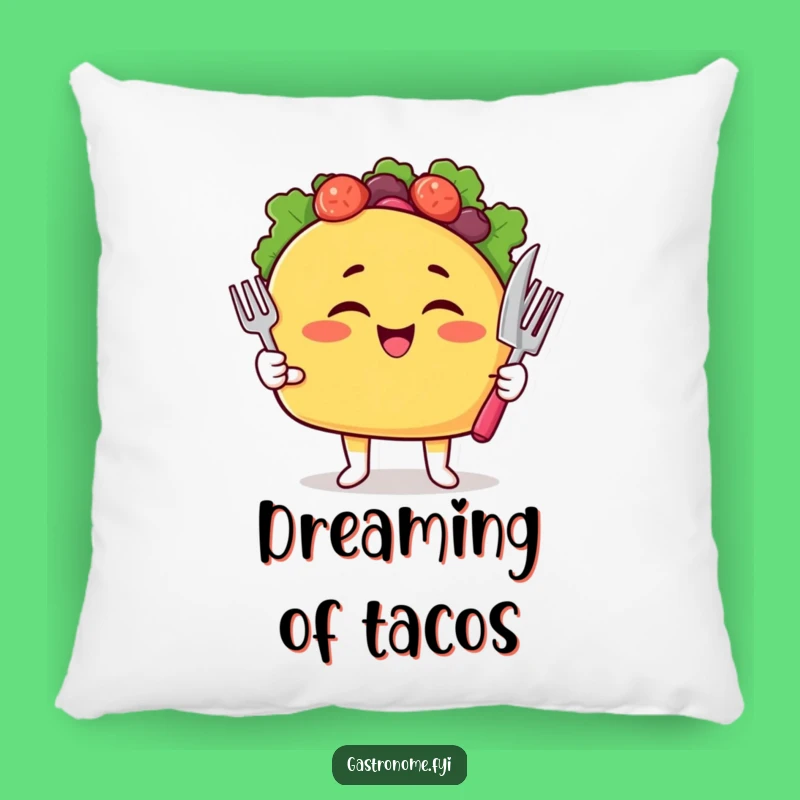 Funny Taco Character Pillow: Cozy Fiesta Accent for Foodie Homes