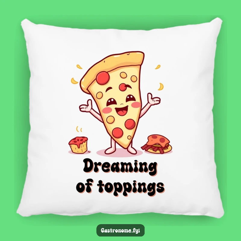 Funny Pizza Feast Pillow - Cozy Cheesy Character, Comfy Foodie Fun, Perfect Funny Gift!