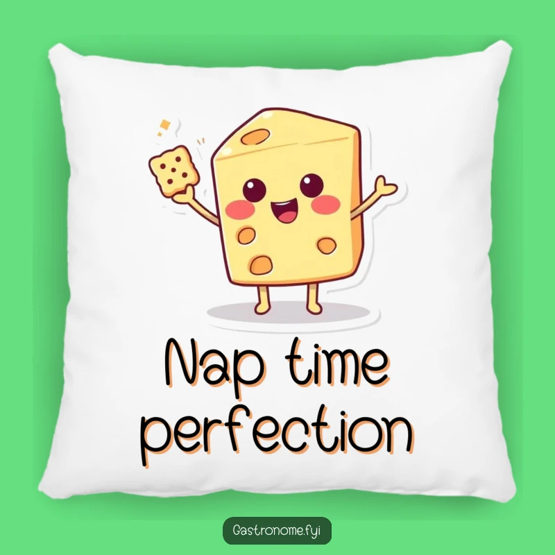 Funny Cheese Wedge Character Pillow: Cozy Up with Snack-Time Humor