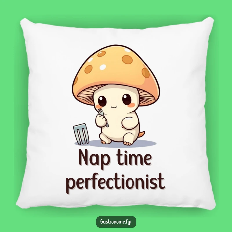 Funny Mushroom Polishing Fork Pillow: Whimsical Character, Perfect Funny Gift