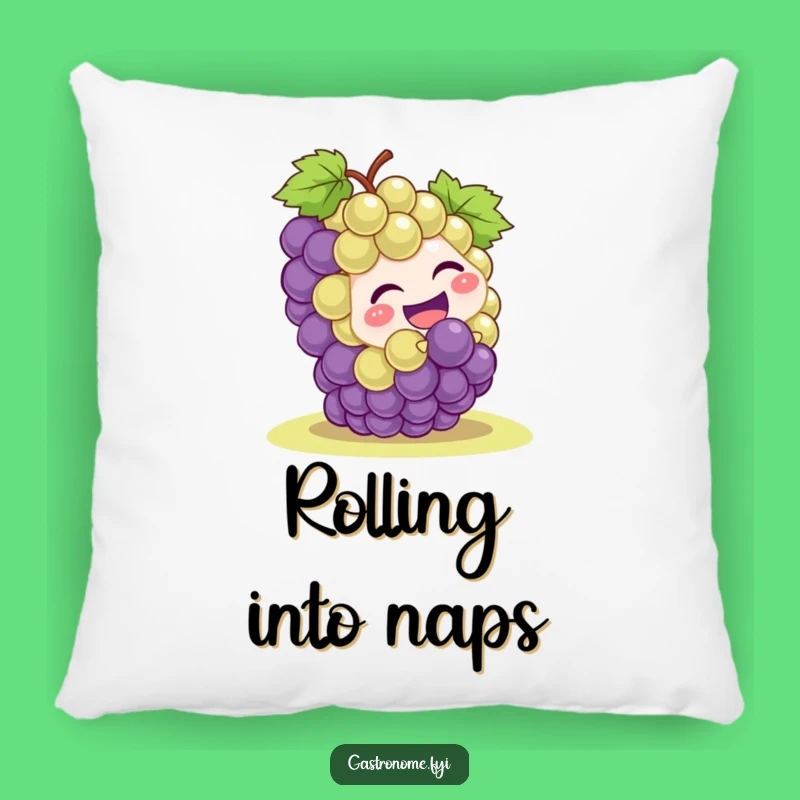 Funny Grape Rolling Pillow - Cozy & Humorous Character Cushion for Comfy Laughs