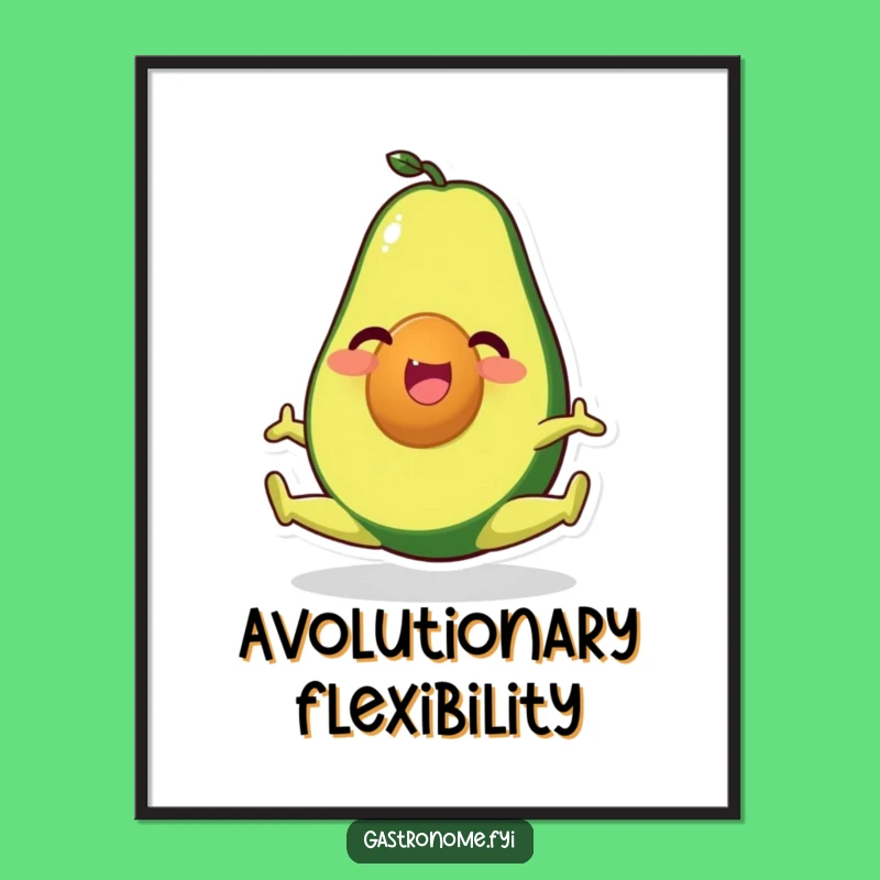 Funny Avocado Split Digital Art: Happy Character Print for Instant Healthy Humor