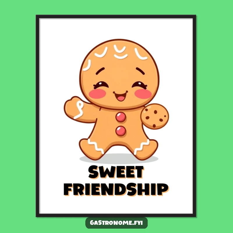 Funny Gingerbread Share Digital Print: Instant Holiday Cheer