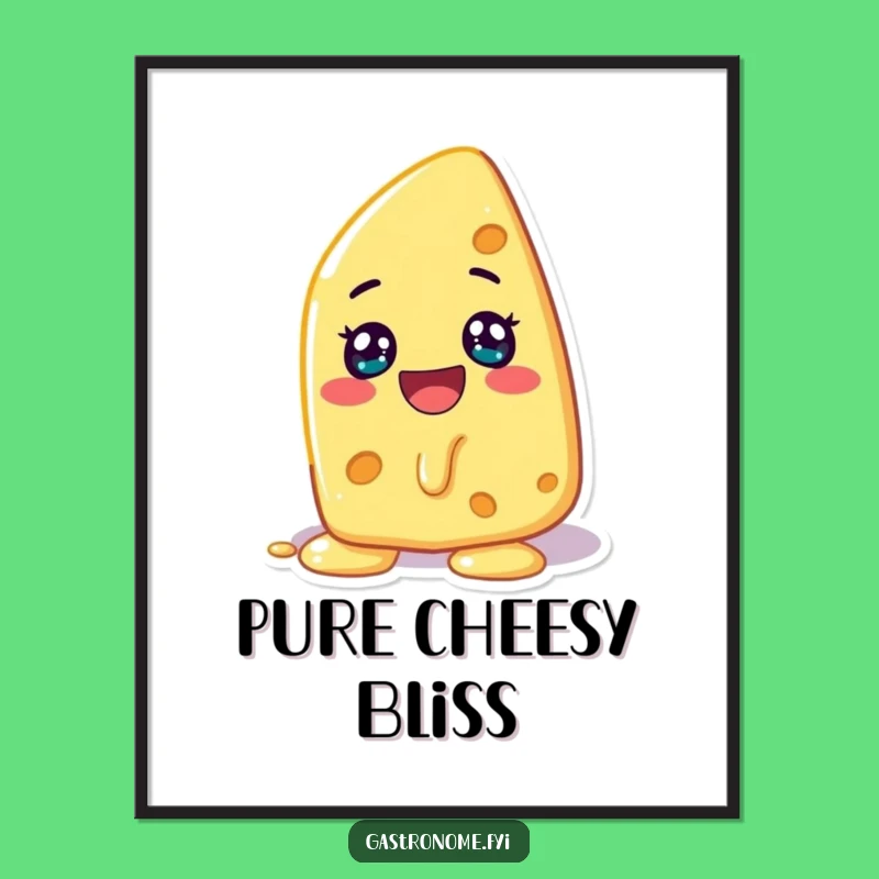 Funny Melting Cheese Digital Art: Instant Cheesy Joy for Walls!