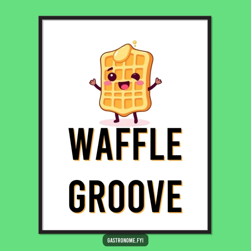 Funny Waffle Shimmy Digital Art: Instant Breakfast Joy, Perfect Funny Gift Download