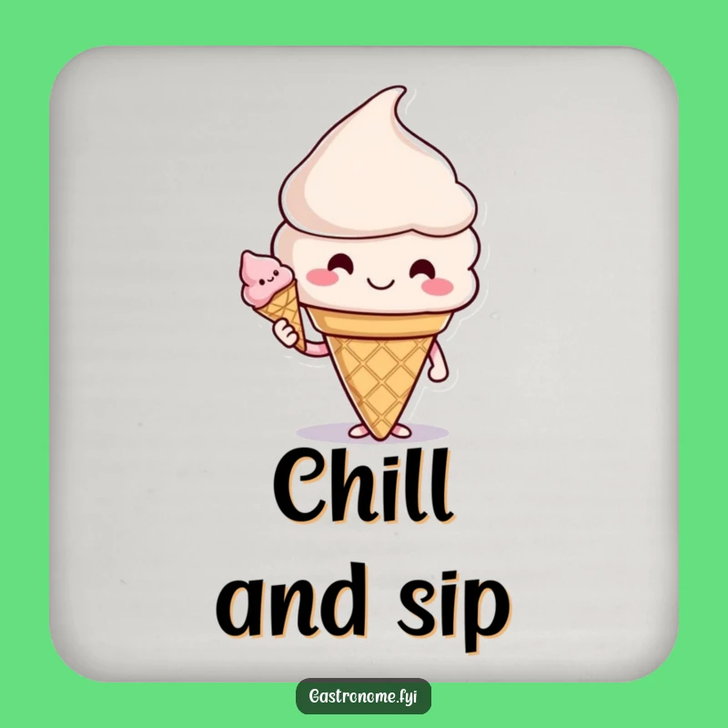 Funny Ice Cream Cone Coaster: Sweet Decor, Perfect Funny Gift