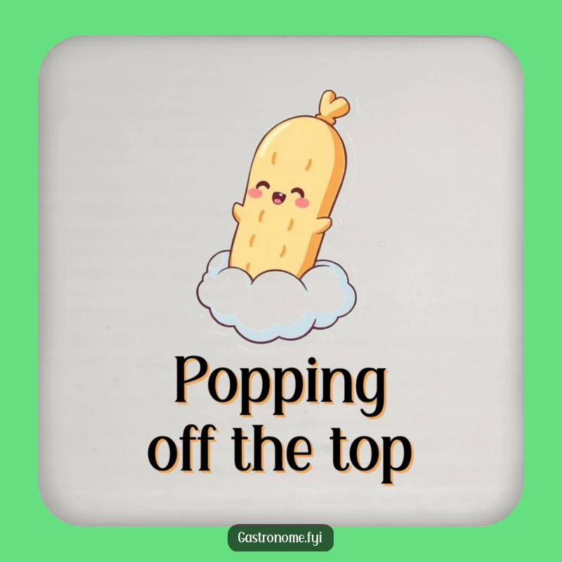 Funny Baguette Cloud Drink Coaster: Protect Surfaces with Bakery Fun, Perfect Funny Gift