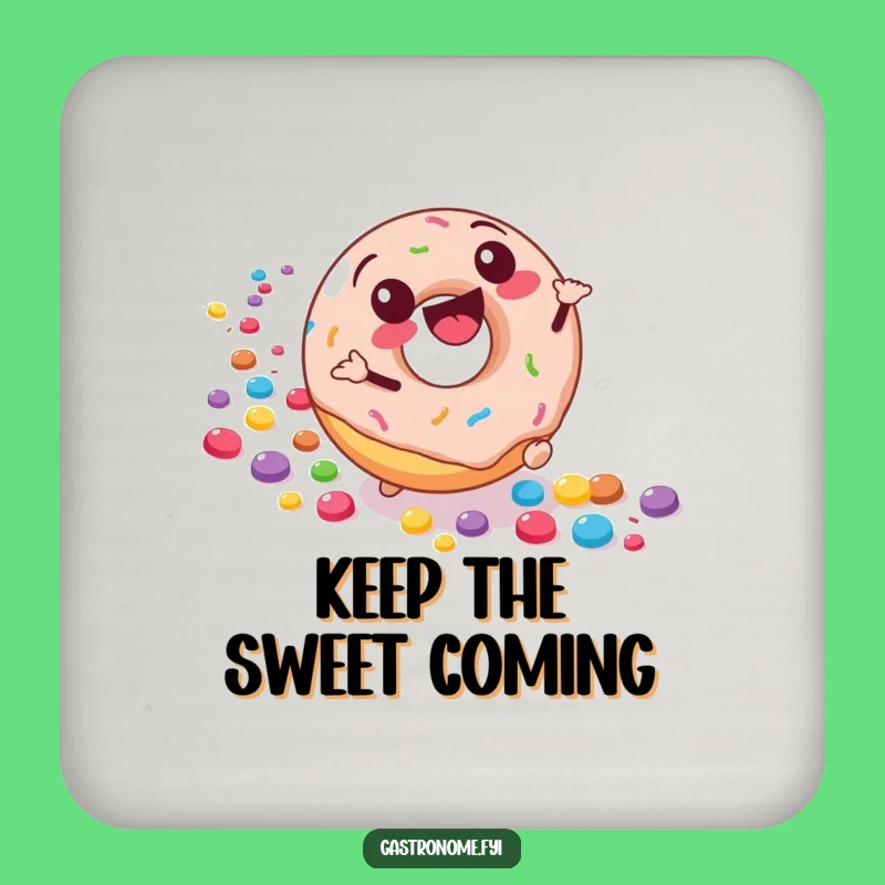 Funny Donut Candy Coaster: Protect Surfaces with Sweet Humor, Perfect Funny Gift