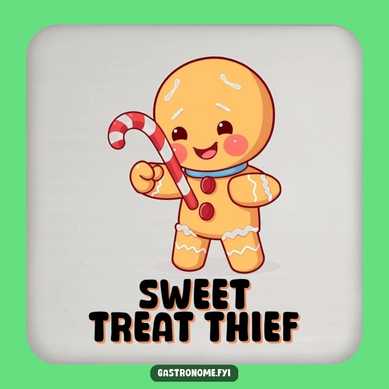 Funny Gingerbread Man Drink Coaster: Protect Surfaces with Holiday Fun, Perfect Funny Gift