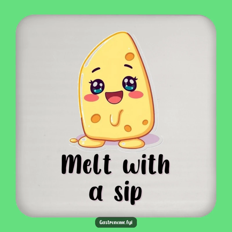 Funny Melting Cheese Coaster: Protect Your Table with Gouda Charm!