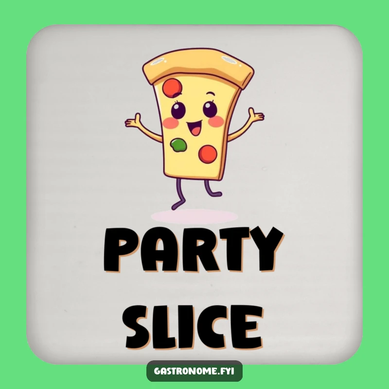 Funny Pizza Dance Coaster: Protect Your Surfaces with a Slice of Fun