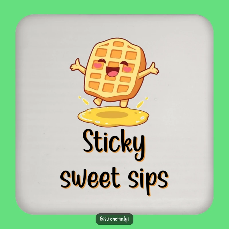 Funny Waffle Leap Coaster: Protect Your Table with Sweetness!