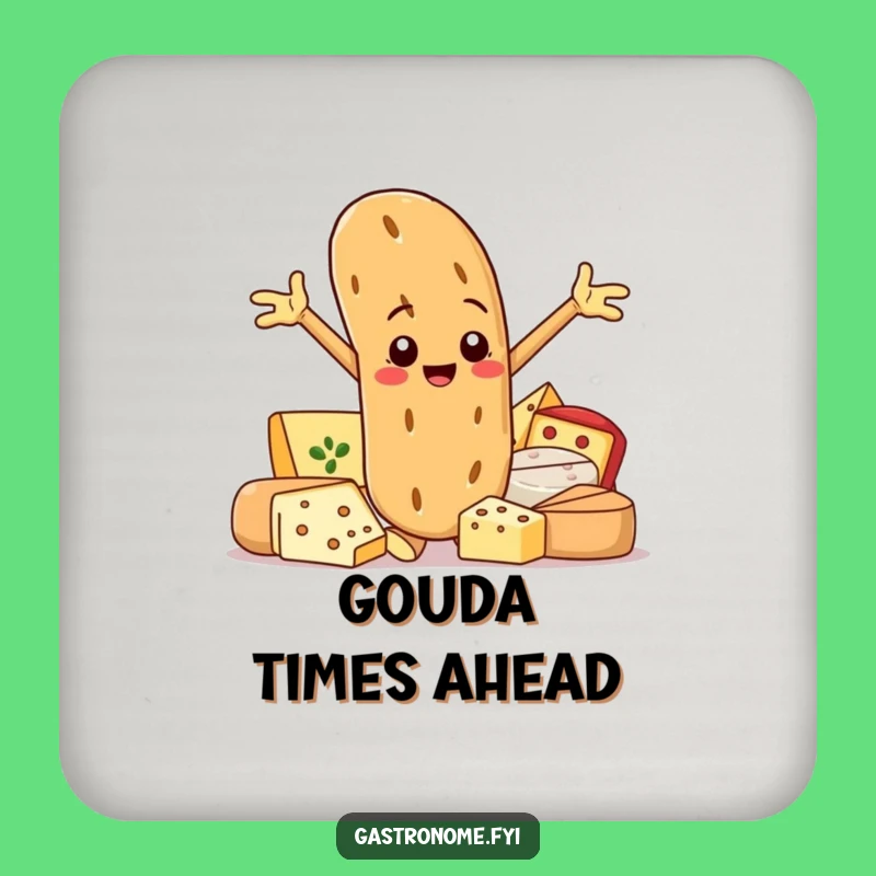 Funny Baguette Cheese Coaster: Protect Surfaces with Gourmet Humor, Perfect Funny Gift