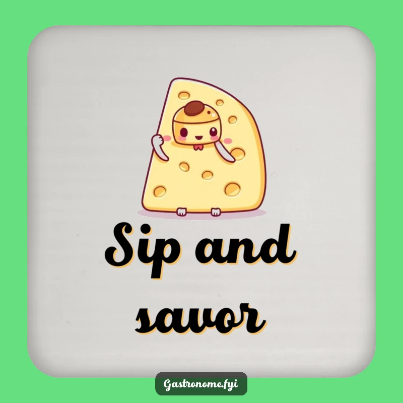 Funny Cheese Coaster: Protect Surfaces with Pastry Panache