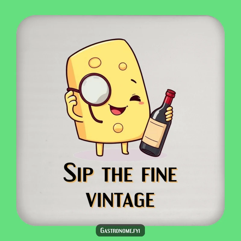 Funny Cheese Wedge Drink Coaster: Protect Surfaces with Gourmet Humor, Perfect Funny Gift