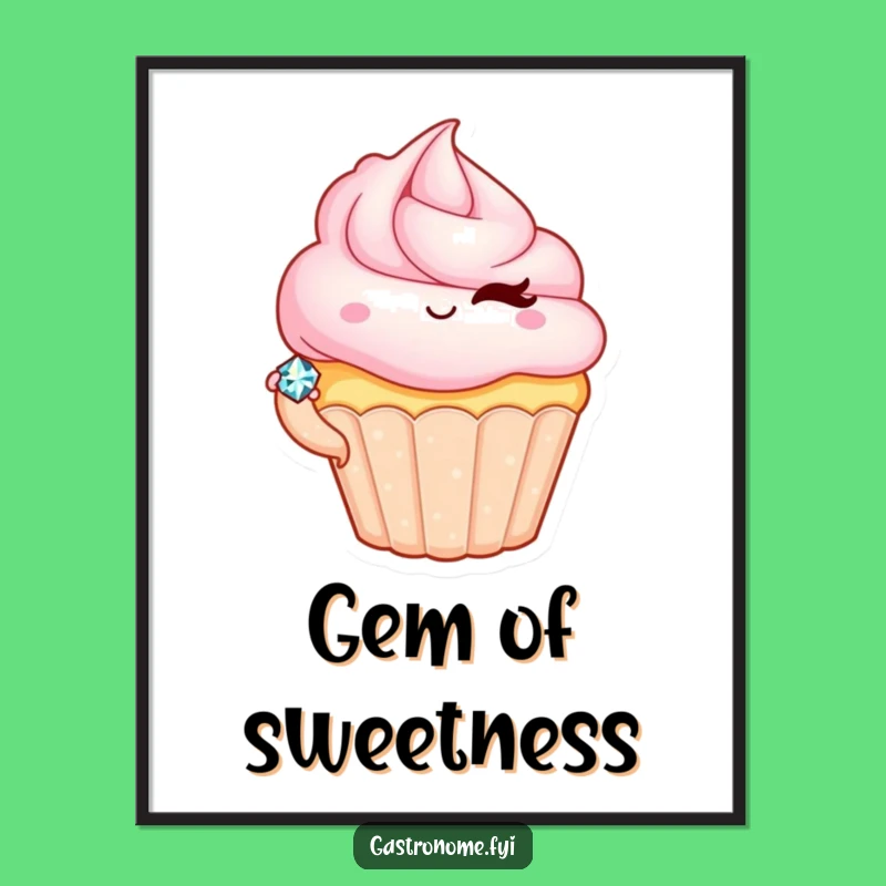 Funny Cupcake Sparkle Poster: Sweet Humor for Your Walls