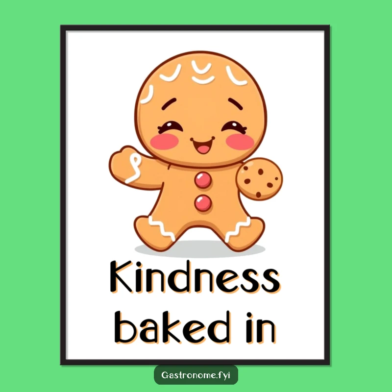 Funny Gingerbread Friend Poster: Holiday Cheer for Your Walls