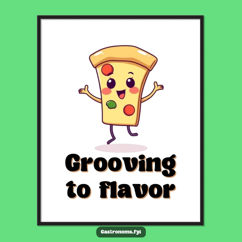 Funny Pizza Dance Poster: Bring Joy to Your Walls with This Foodie Art
