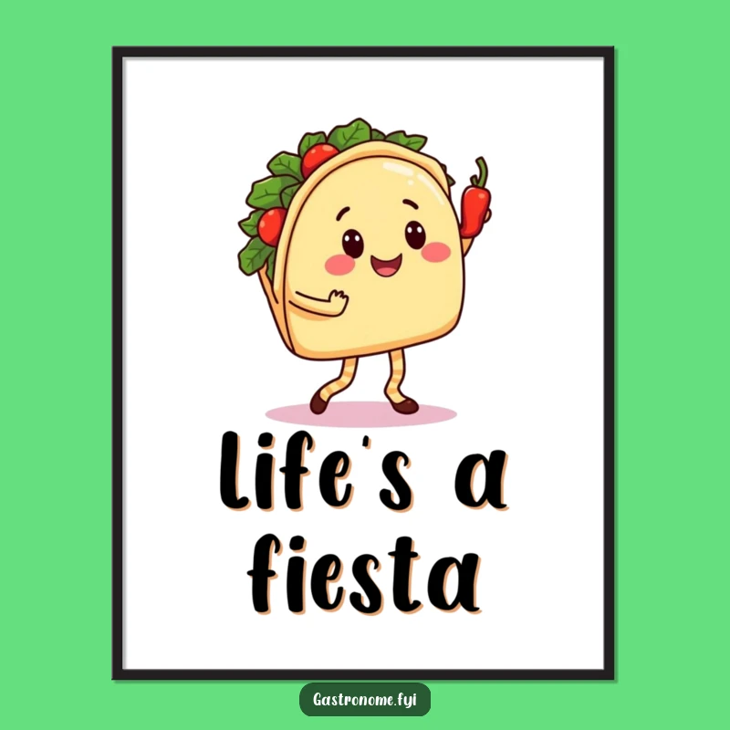 Funny Taco Dance Poster: Spice Up Your Walls With Fiesta Art, A Hilarious Gift