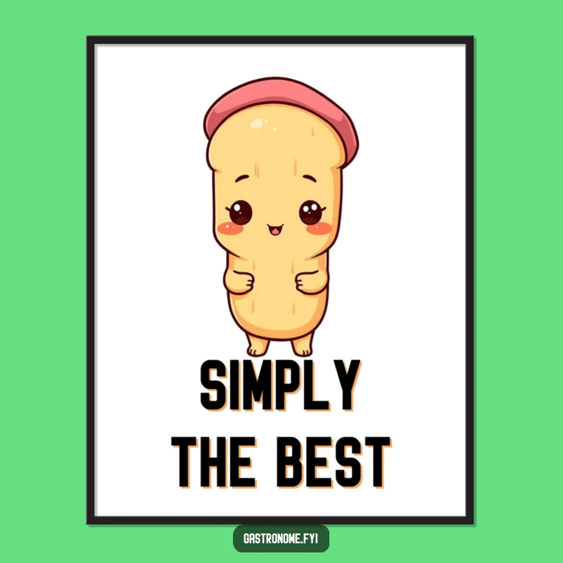 Funny Proud Baguette Beret Poster - Chic Wall Art for Foodies