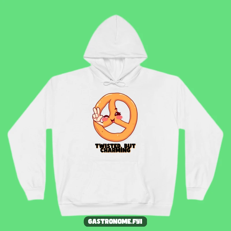 Cozy Funny Winking Pretzel Salute Hoodie - Best Humorous Gift Ever