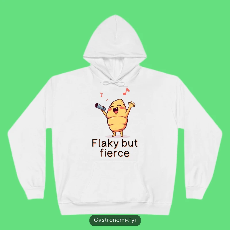 Funny Croissant Opera Diva Hoodie - Warm & Humorous Pastry Gift for Cozy Nights