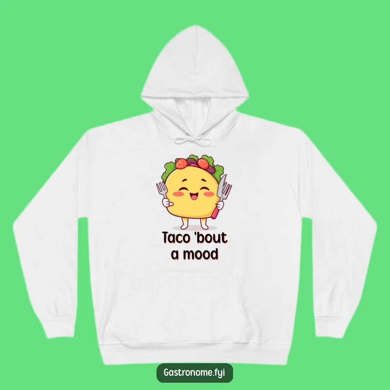 Funny Taco Character Hoodie: Cozy Fiesta Wear for Taco Enthusiasts