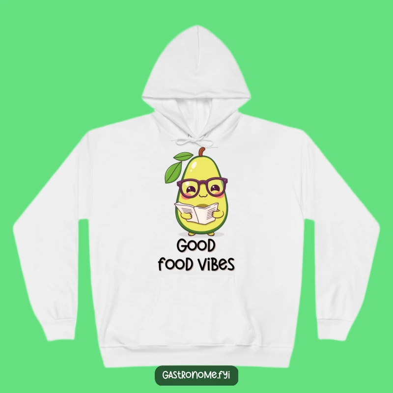 Funny Avocado Hoodie: Cozy Pleased Cook with Glasses, Ideal Humorous Gift Apparel!