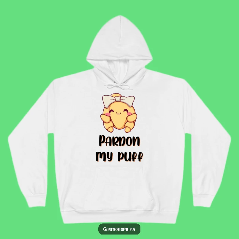 Funny Croissant Bow Hoodie: Cozy Parisian Style, Elegant and Comfortable Funny Gift