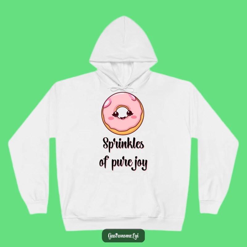 Funny Cheerful Donut Hoodie: Cozy Treat Gift for Joyful Donut Lovers