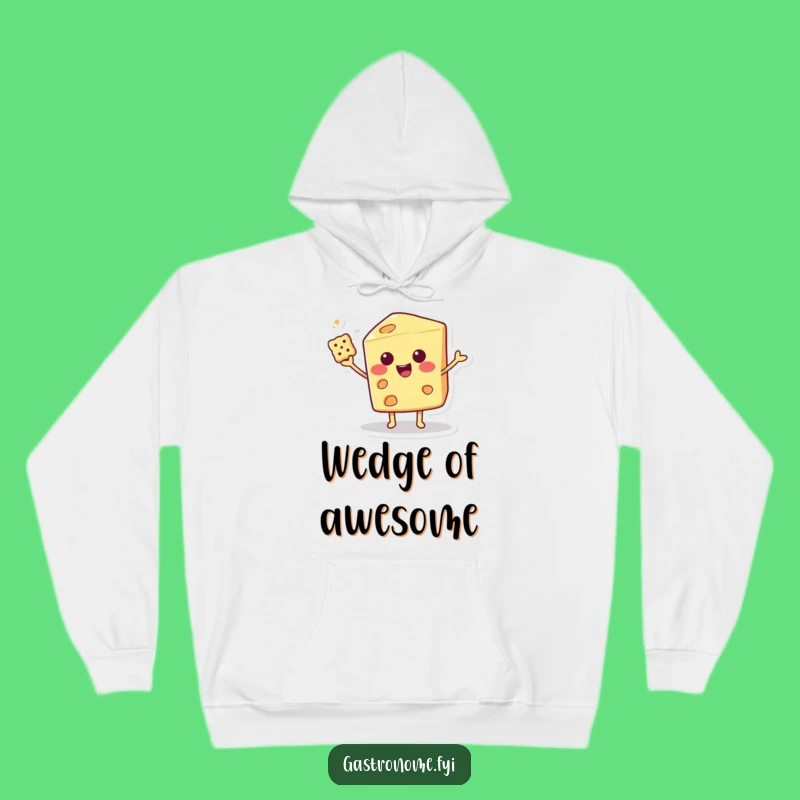 Cozy Funny Cheese Wedge Character Hoodie: Stay Warm with Cheesy Humor