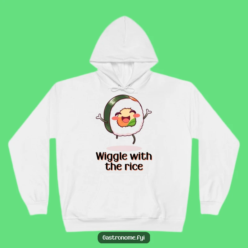 Funny Happy Sushi Hoodie: Cozy Foodie Gift for Jigging Sushi Lovers