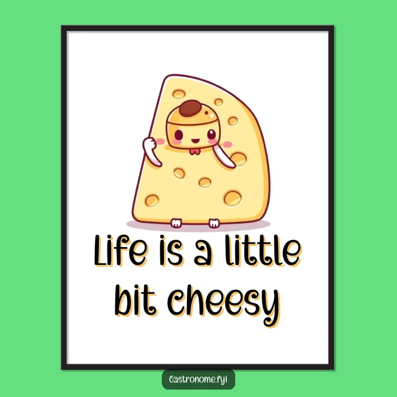Free Printable Wall Art: Cheese Wedge & Pastry Downloadable Decor