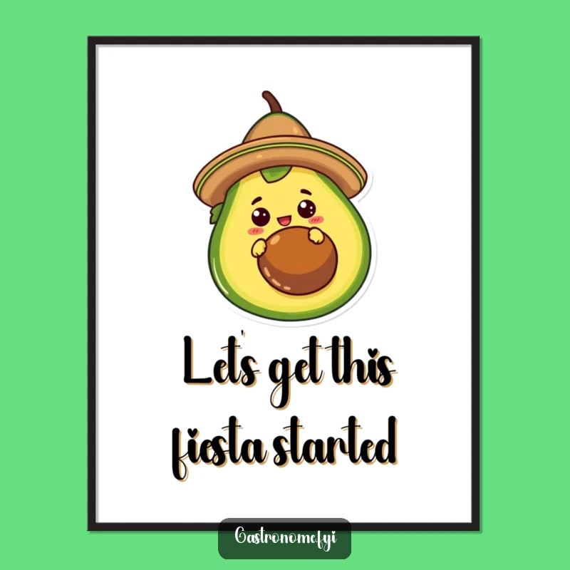 Funny Free Printable Wall Art: Taco's Avocado Peek. Downloadable Quirky Art.