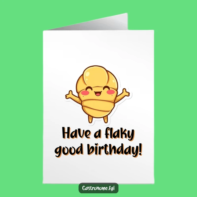 Free Printable Birthday Card: Croissant's Warm Hug Funny Downloadable Gift for Carb Lovers!