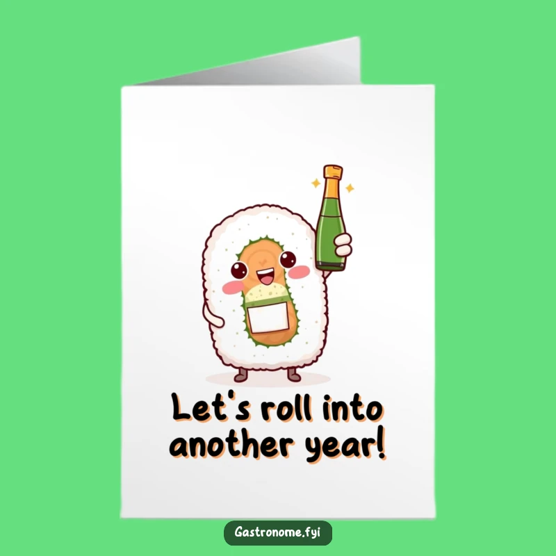 Free Printable Birthday Card: Funny Sushi Toast Downloadable, Celebrate with Flavor!