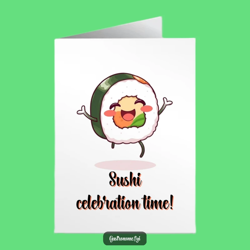 Free Printable Sushi Birthday Card: Funny Downloadable Gift for Food Lovers & Fun
