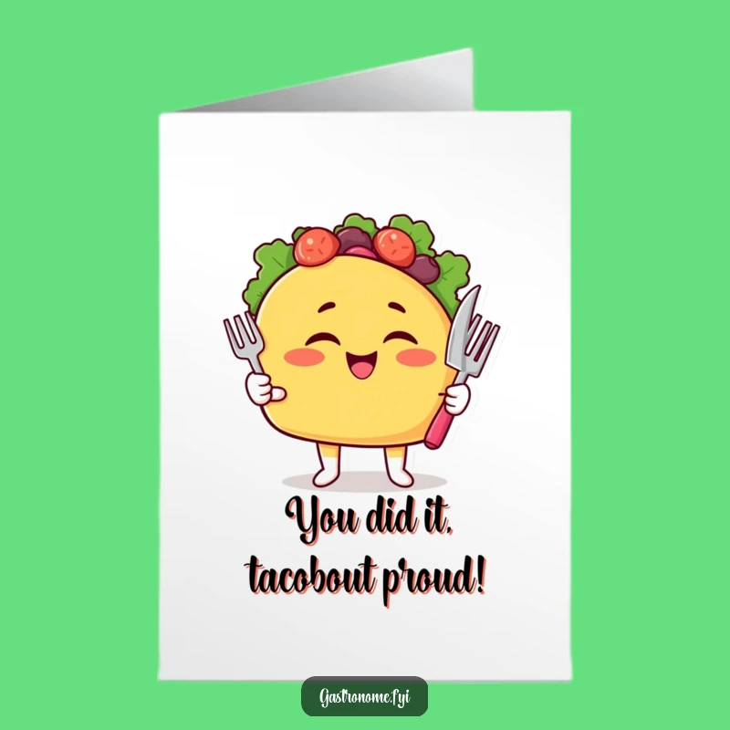 Free Printable Congrats Card: Amusing Taco's Wink for Your Celebration Downloadable!