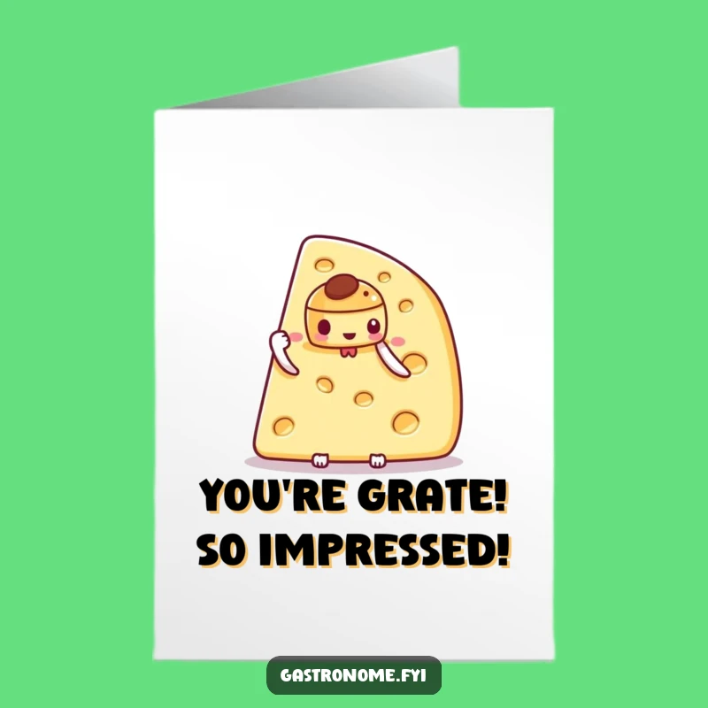 Free Printable Congrats Card: Cheese & Pastry Success Downloadable Gift