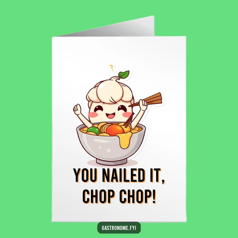 Free Printable Congrats Card: Hilarious Ramen Juggler, Perfect DIY Downloadable Gift