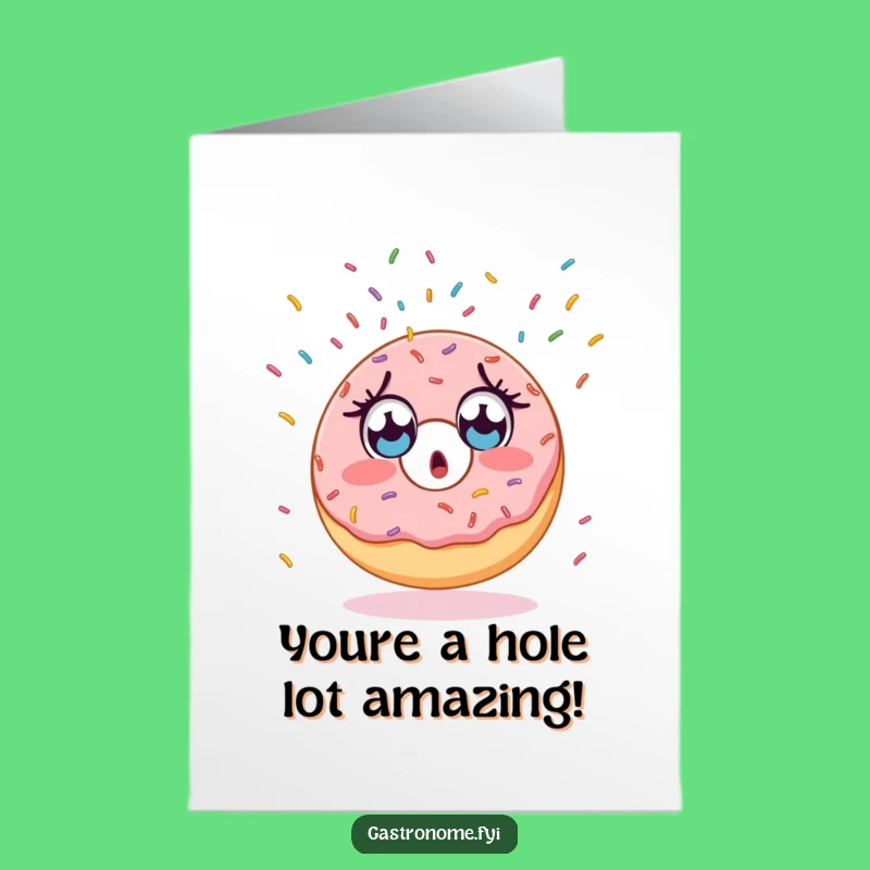 Free Printable Congrats Donut Card: Surprised Sprinkles for Joyful Downloadable Cheers